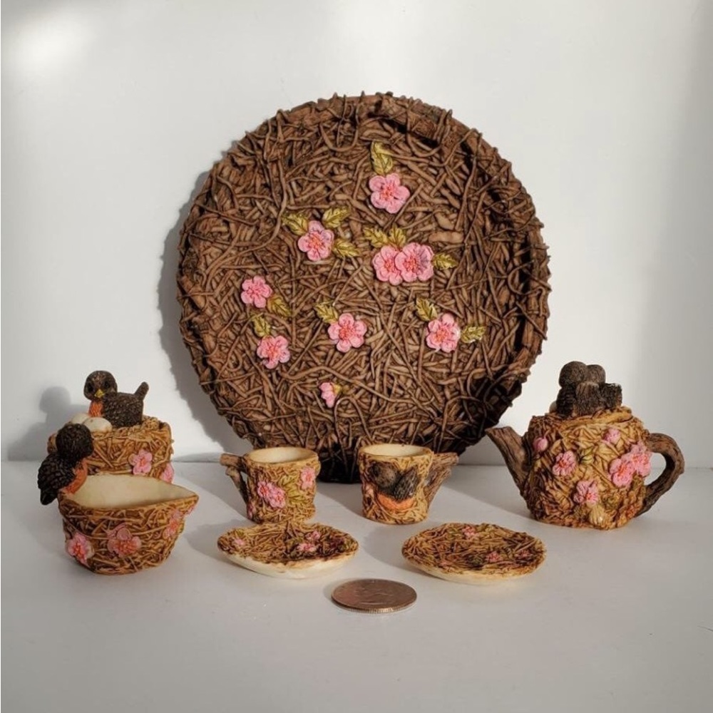 Bird Robin Nest Figurines Wong’s International Trading Inc